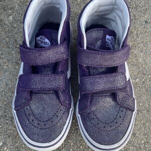 Vans Kids Purple Glitter Shoes